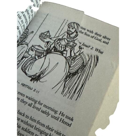 Bedtime Bible Story Book VTG 1989 HC Kids Jesse L. Hurlbut 365 Days READ NOTE - Picture 8 of 8